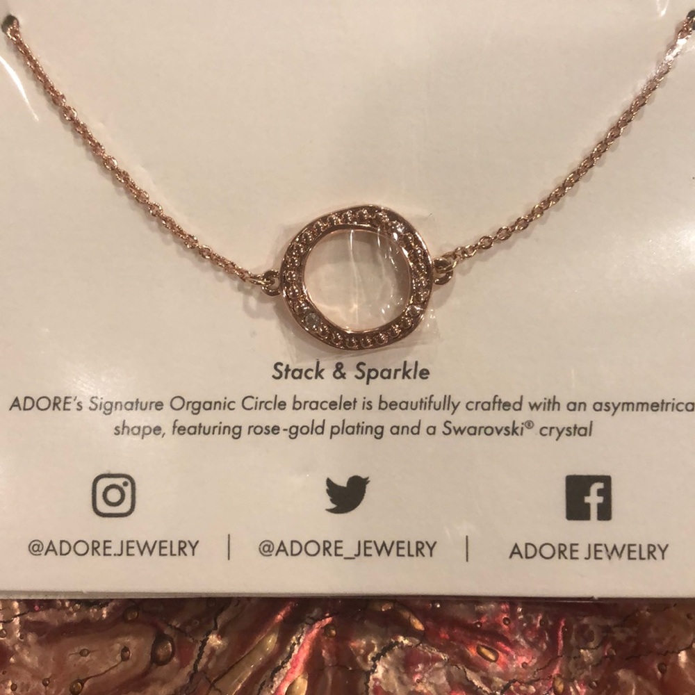 Adore Swarovski rose gold necklace - Picture 2 of 4